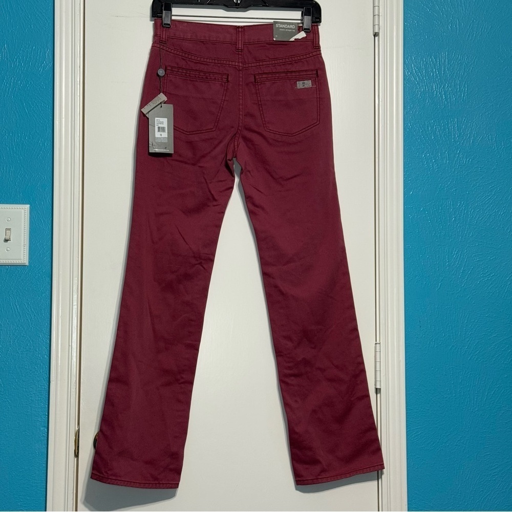 7 For All Mankind Standard Straight Leg Red Jeans Big Boys 10 women’s 25 NWT - Picture 13 of 15